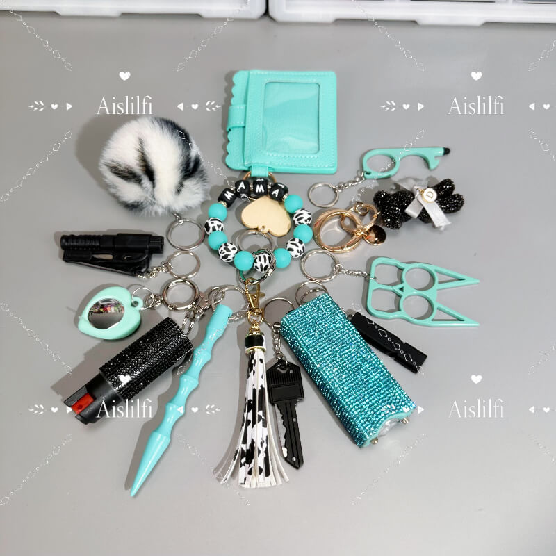 13 Piece Glow-in-the-Dark Beaded Self-Defense Kit