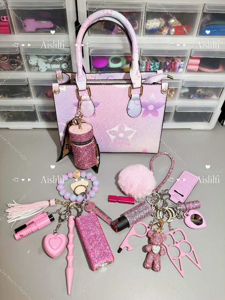 19-Piece Handbag Self-Defense Keychain Kit