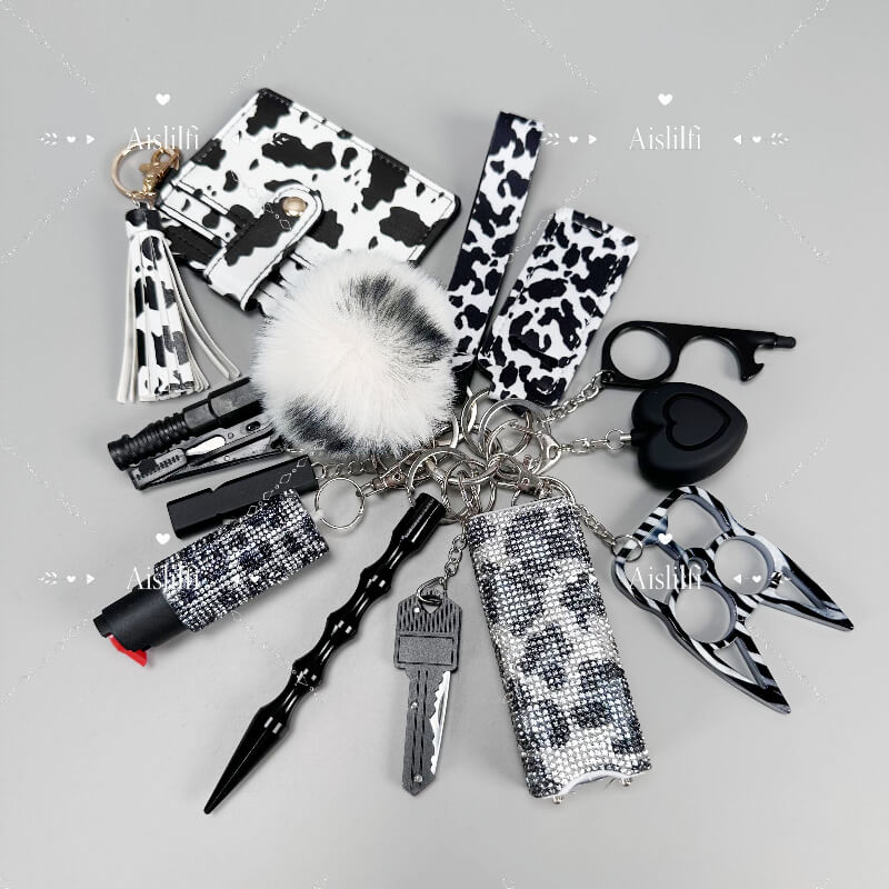 13-Piece Women's Self-Defense Keychain Kit
