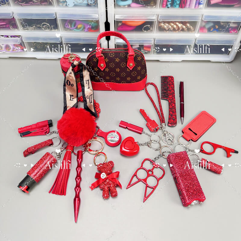21 Piece Mini bag Ladies Self Defense Kit