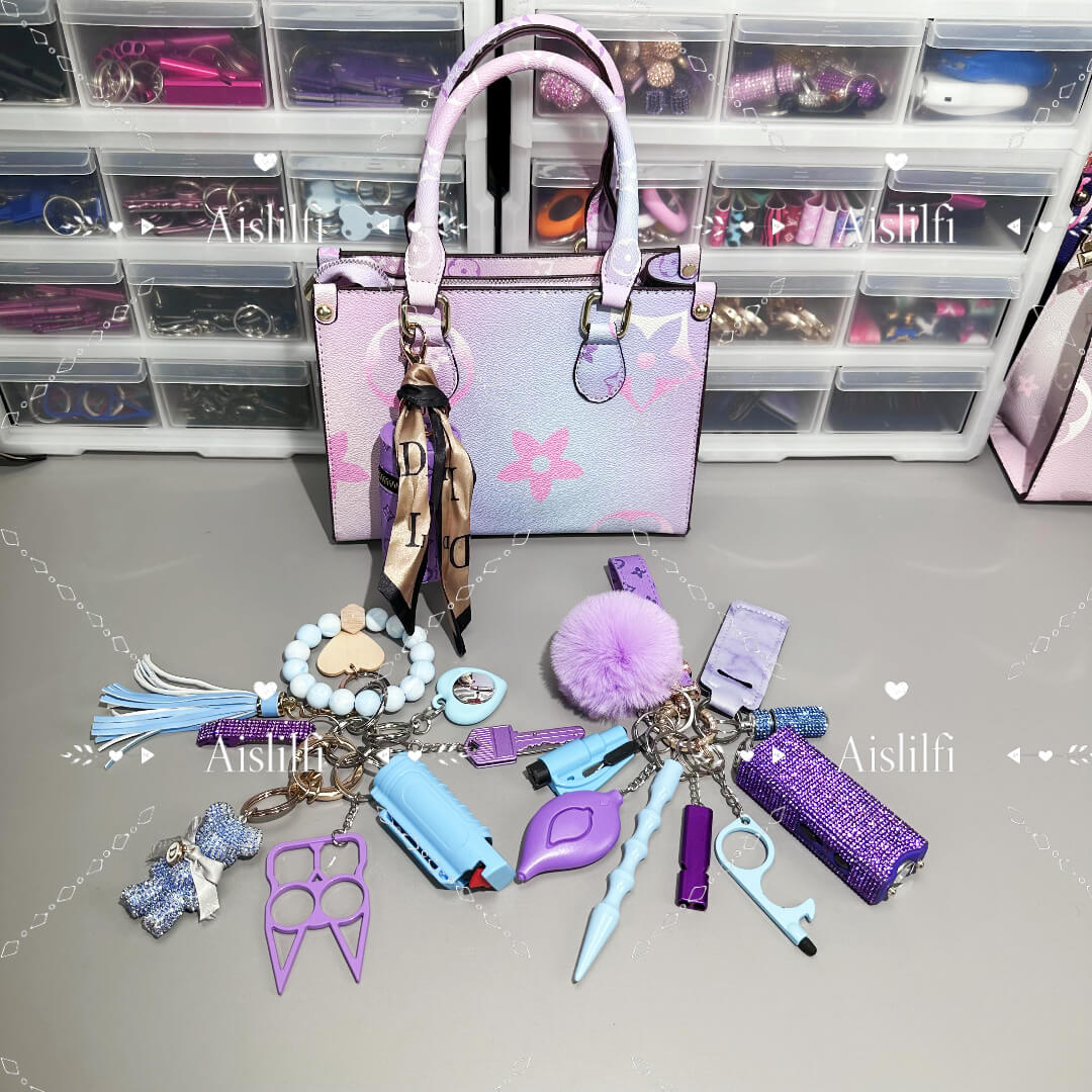 19-Piece Handbag Self-Defense Keychain Kit