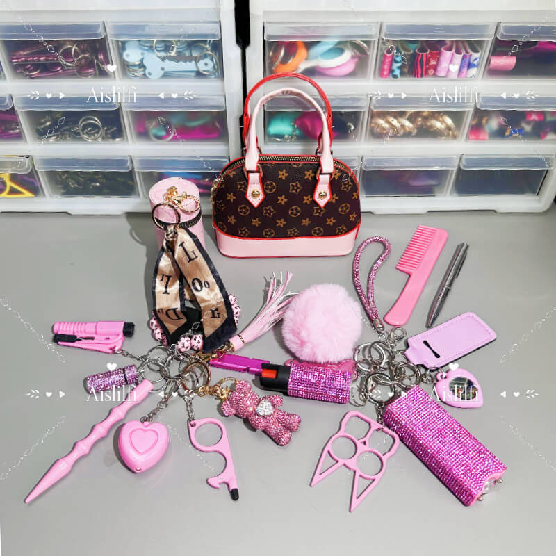 21 Piece Mini bag Ladies Self Defense Kit