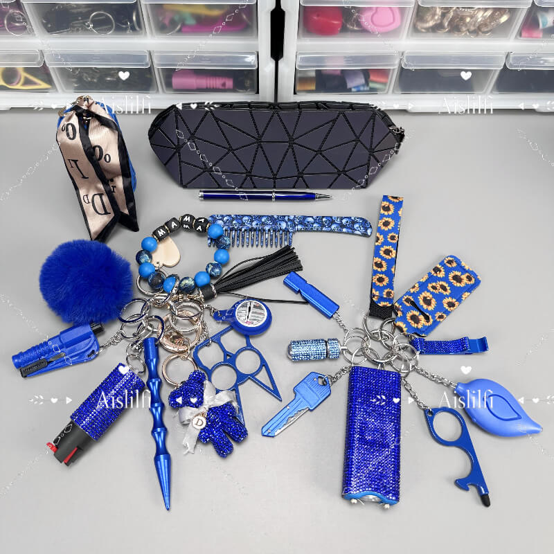 21 Piece Women's Self Defense Keychain Kit
