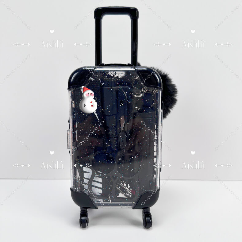 mini suitcase lanyard self defense keychain kit