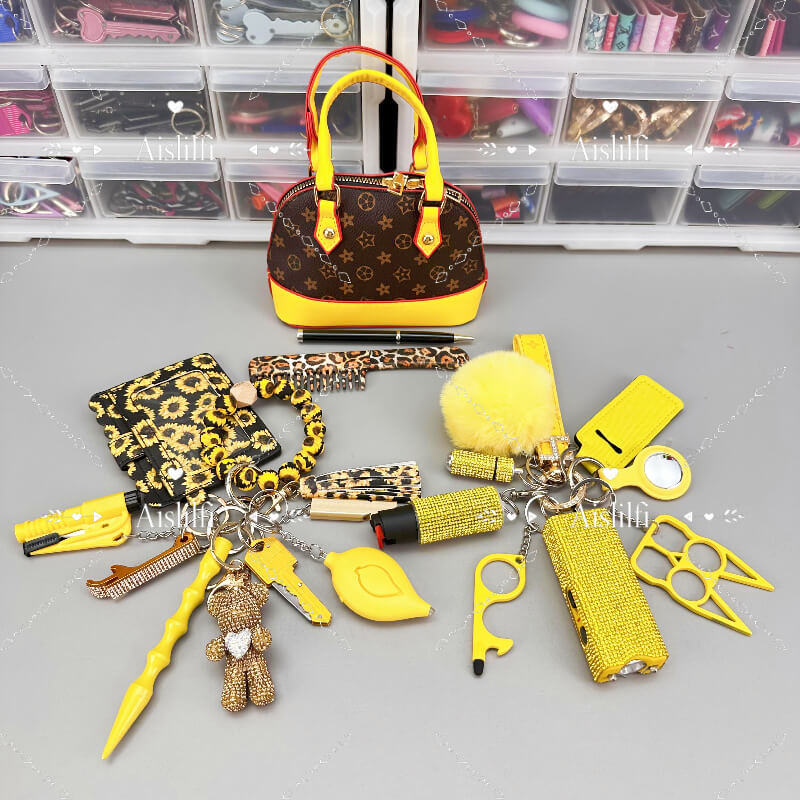 21 Piece Mini bag Ladies Self Defense Kit