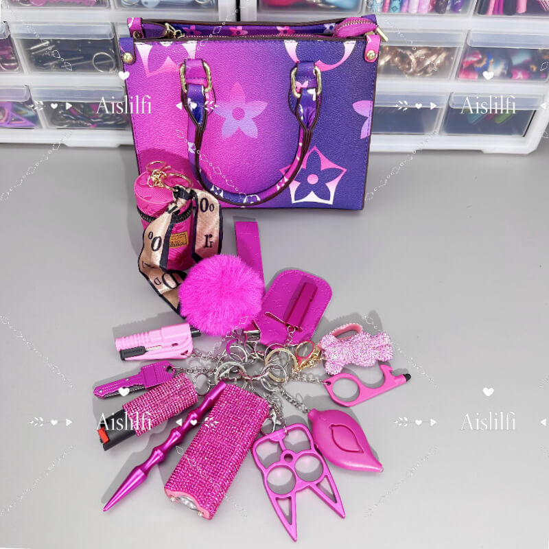 15-Piece Fashion Handbag Self-Defense Kit