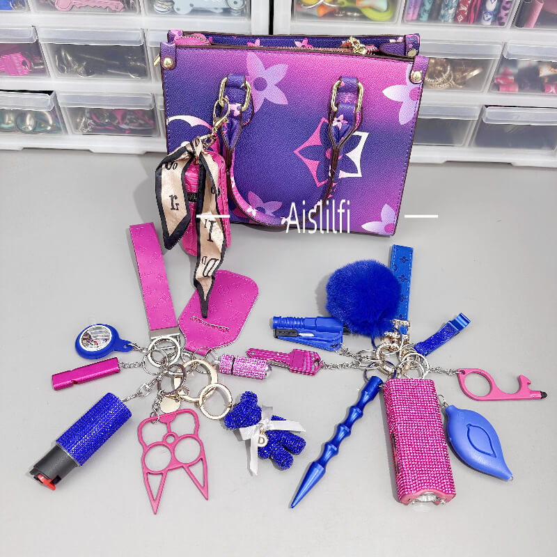 19-Piece Handbag Self-Defense Keychain Kit