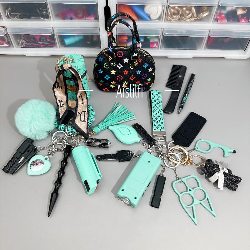 21 Piece Mini bag Ladies Self Defense Kit