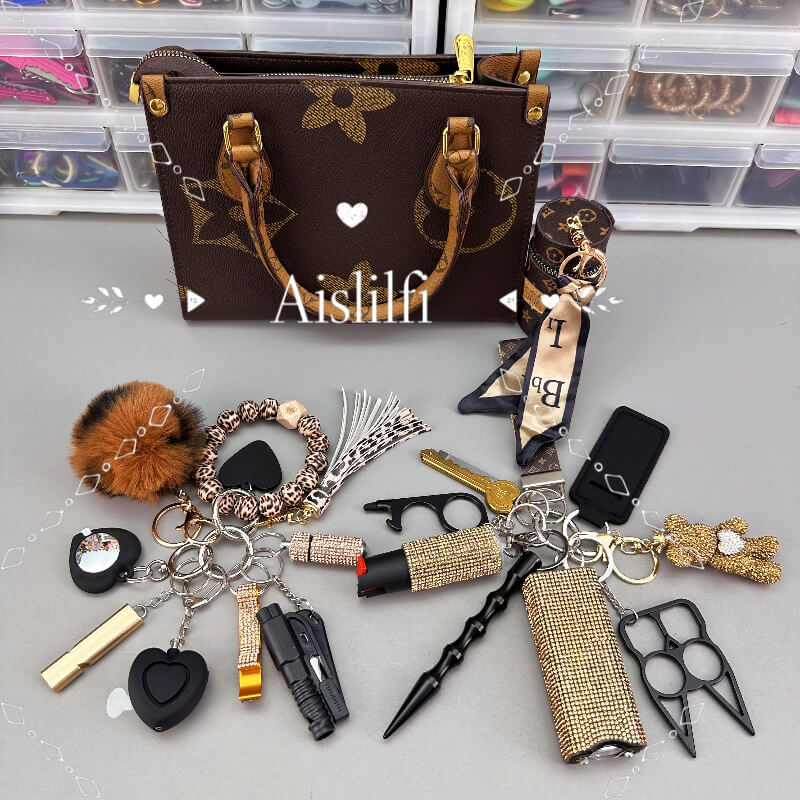 19-Piece Handbag Self-Defense Keychain Kit