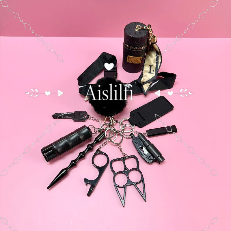 11 Pieces Of Lanyard Self-defense Keychain