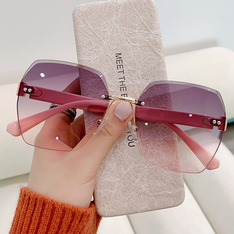 AL-9231 Stilvolle randlose Sonnenbrille
