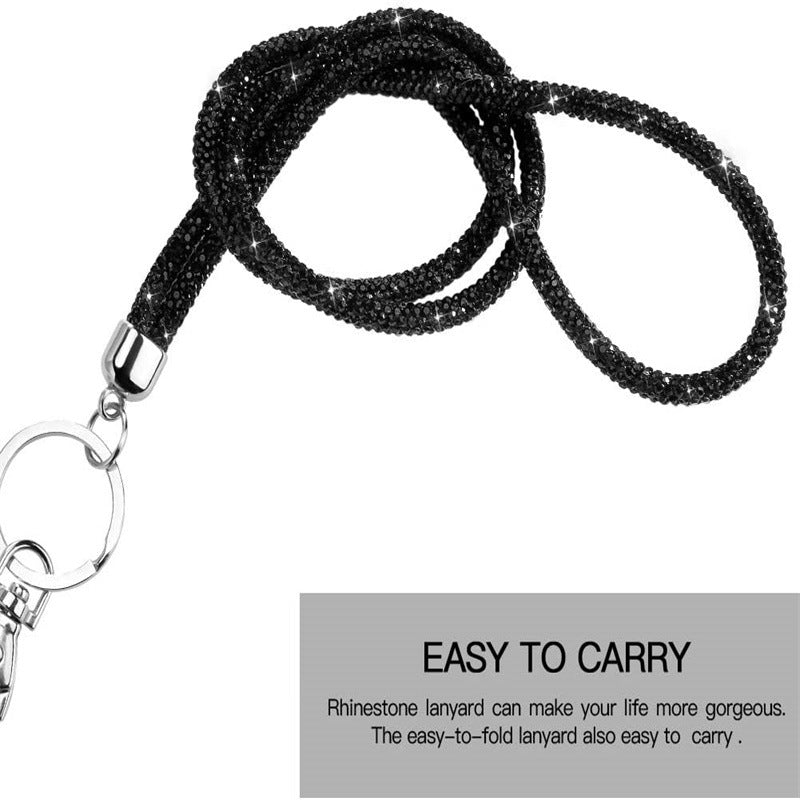 Rhinestone office lanyard