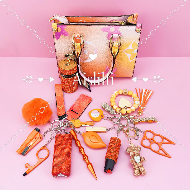 19-Piece Handbag Self-Defense Keychain Kit