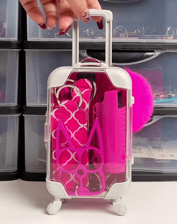 Mini Self Inking Keychain Suitcases