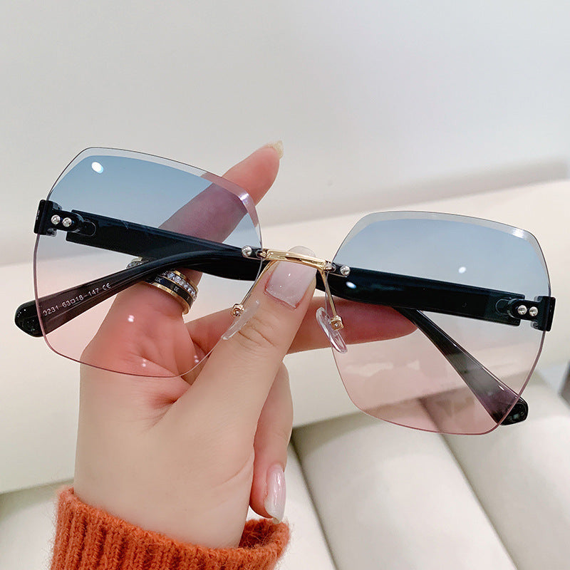 AL-9231 Stilvolle randlose Sonnenbrille