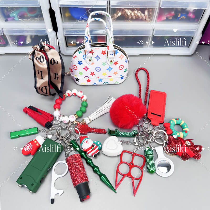 22-Piece Christmas Self-Defense Keychain Kit