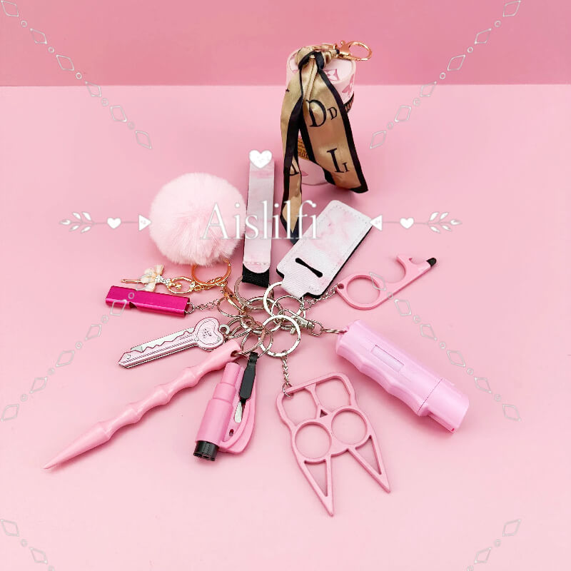 11 Pieces Fashion Keychain Sets