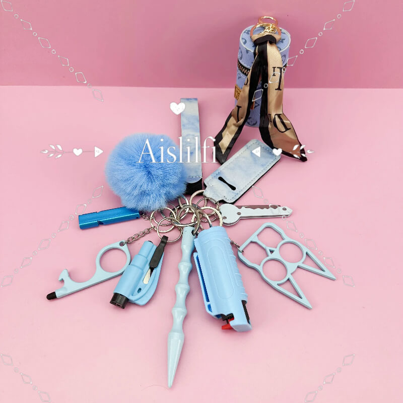 11 Pieces Fashion Keychain Sets