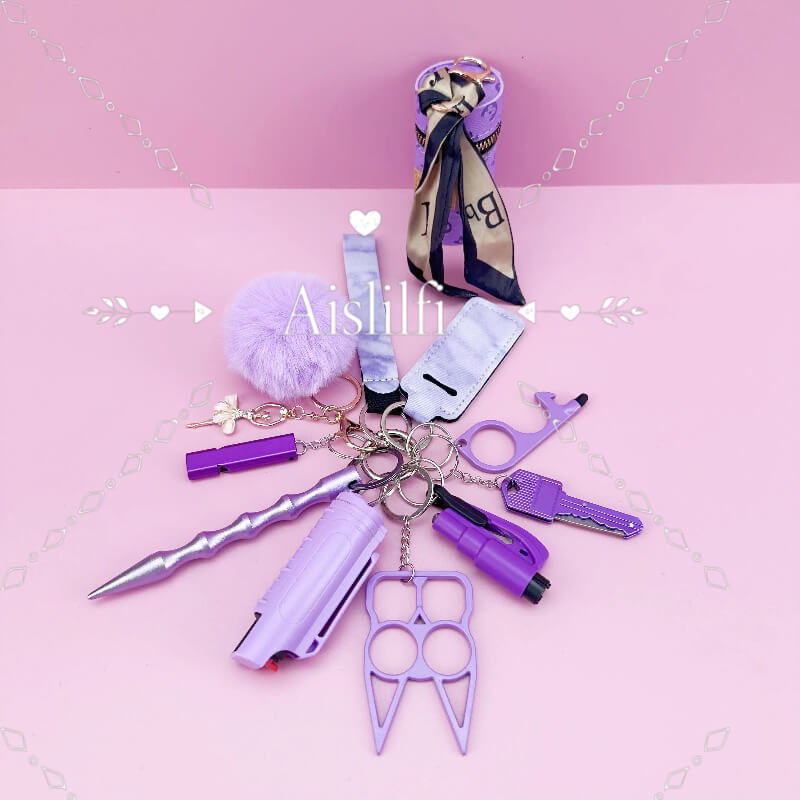 11 Pieces Fashion Keychain Sets