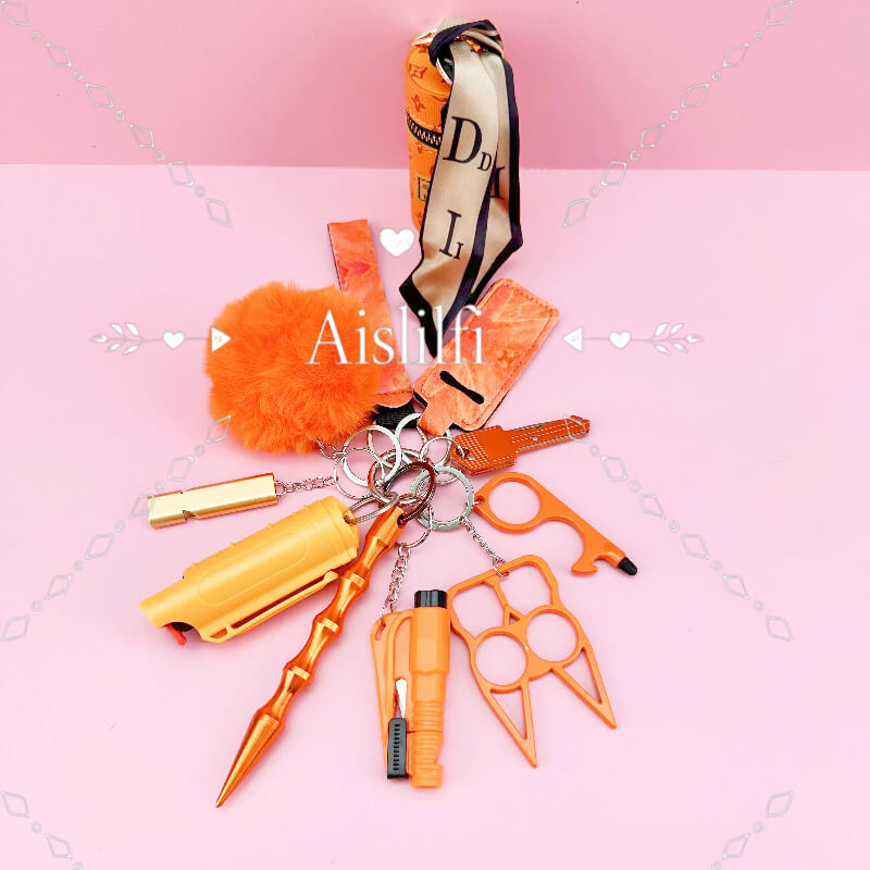 11 Pieces Fashion Keychain Sets