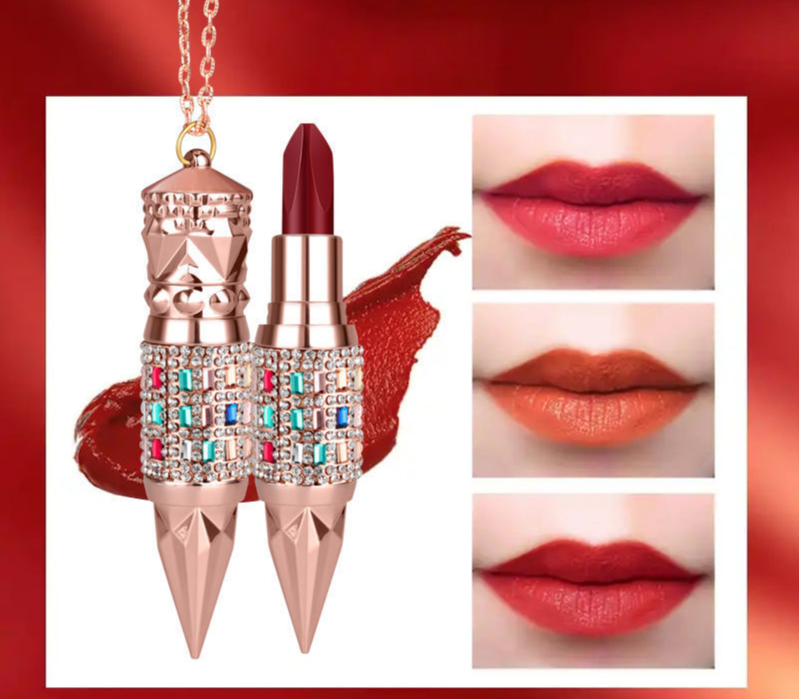 Chain Gem Tricolor Lipstick