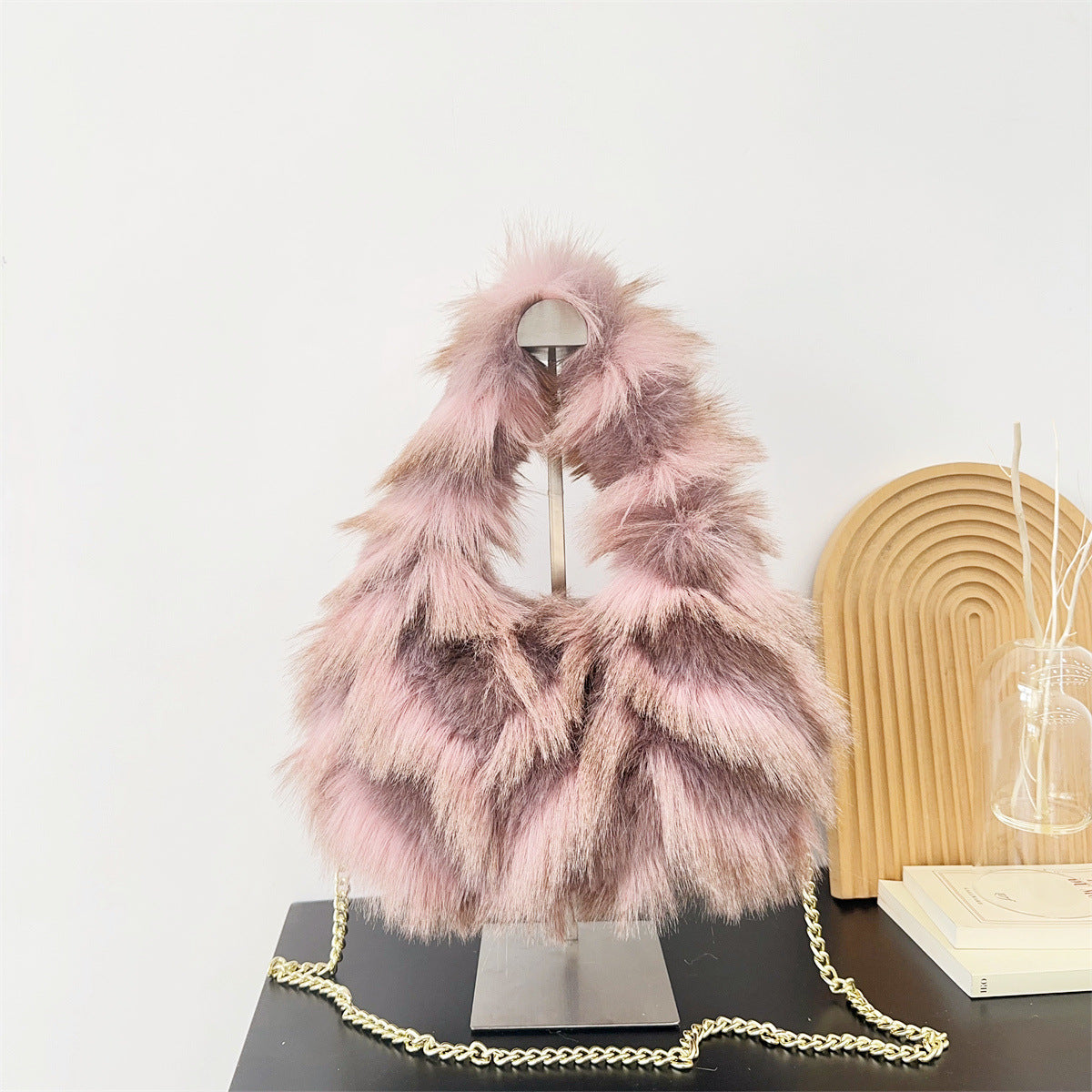 2024 New Style Faux Fox Fur Bag