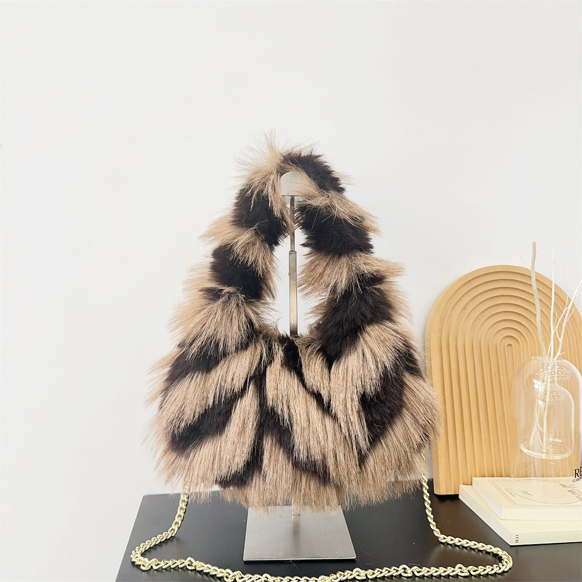 2024 New Style Faux Fox Fur Bag